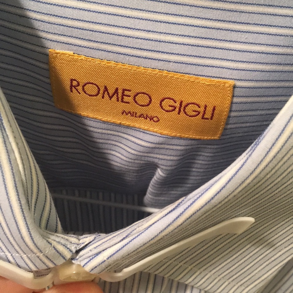 Romeo Gigli - Milano dress shirt. Striped. 16.5 - Picture 3 of 4